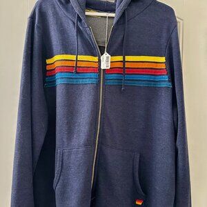 Aviator Nation 5 Stripe Navy Hoodie